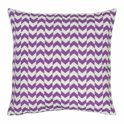 Cushion Cover in Purple Chevron pattern - 45x45cm