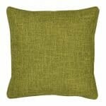 a cushion in acid olive colour 45x45cm