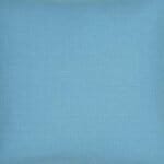 closer look at outdoor cushion cover in sky blue.