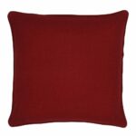 outdoor cushion in dark red.