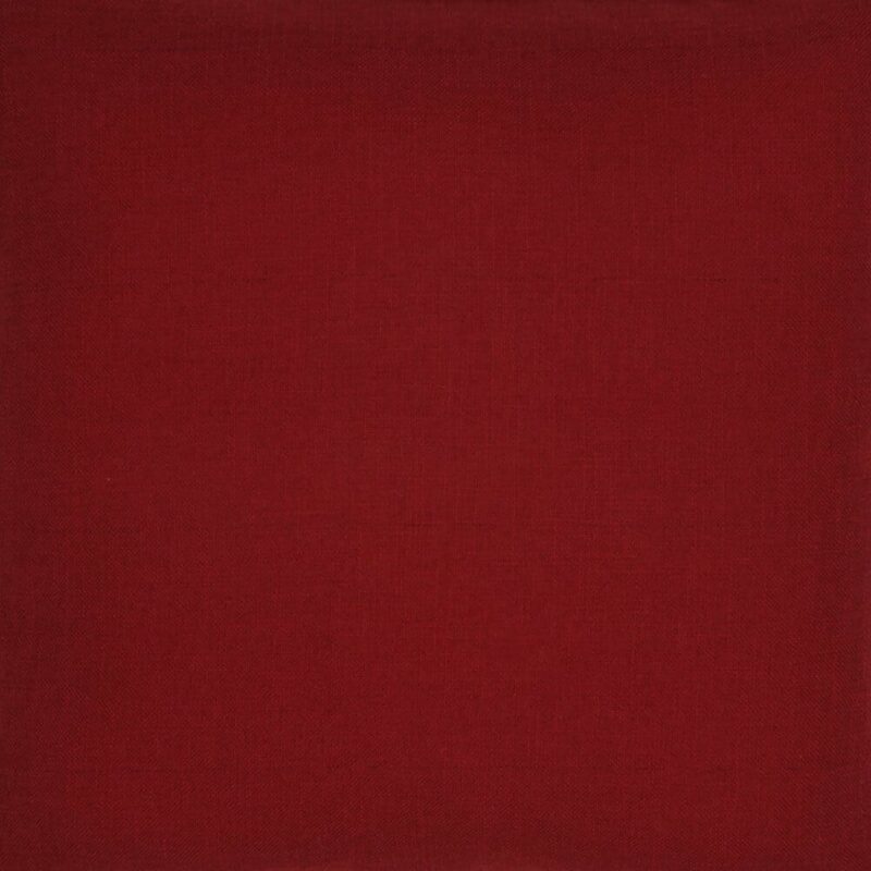 closer look at outdoor cushion cover in dark red