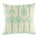 a cotton linen with arrow pattern Cushion Cover in teal - 45cm x 45cm
