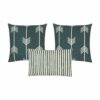 2 cushion covers in grey and white arrow design, and a rectangular white and black cushion