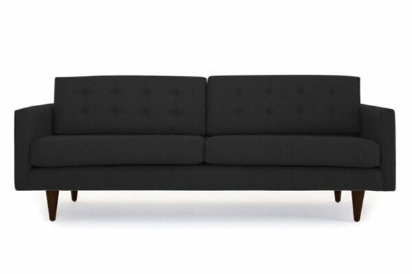 Empty black sofa