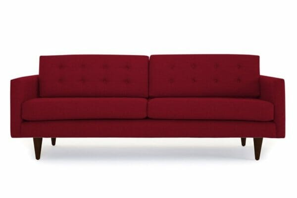 Empty red sofa