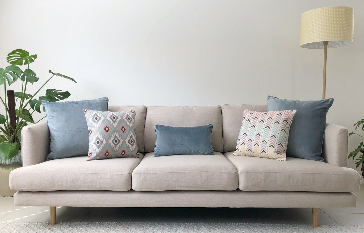 Decorative Cushions On Neutral Coloured Sofa