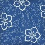 blue and white flower design cotton linen cushion 45cmx45cm