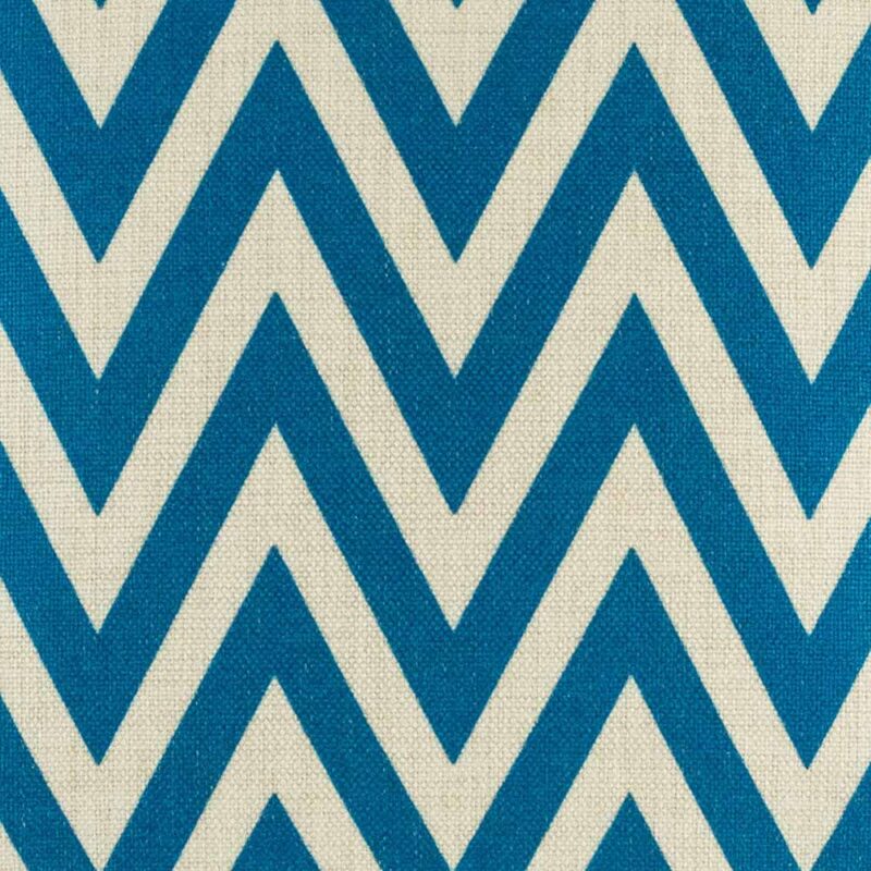 Closer look at the Cotton linen cushion in Blue Chevron pattern (45cmx45cm)
