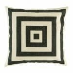 black and white square cotton linen cushion cover (45cmx45cm)