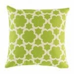 45cmx45cm green flower pattern cotton linen cushion cover