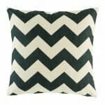 45cmx45cm Black and white Zig Zag design cushion made from cotton linen