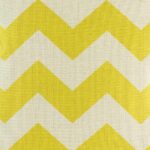 Vibrant yellow Cotton Linen cushion with Chevron pattern (CLOSE UP)