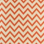 Close up of the small red chevron cushion made from cotton linen (45cmx45cm)