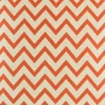 Close up of the small red chevron cushion made from cotton linen (45cmx45cm)