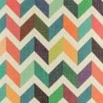 Closer look of the cotton linen Zig Zag pattern Cushion Cover in 45cmx45cm