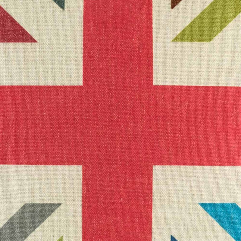 Closer look at the Vintage Union Jack cotton linen cushion (45cmx45cm)