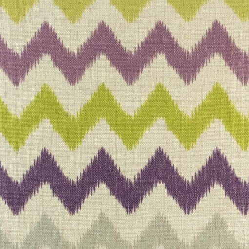 a close up of the purple, gree, and grey 45cmx45cm cotton linen cushion cover