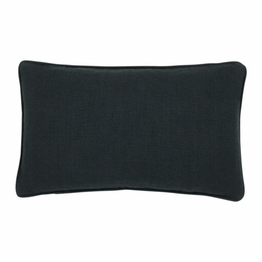 Rectangular 30cm x 50cm black pillow in polyester material