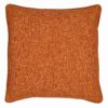 Stylish square cushion cover in textured rust colour crafted from soft polyester