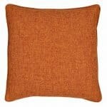Stylish square cushion cover in textured rust colour crafted from soft polyester