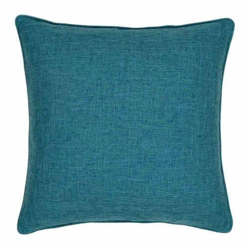 Teal square cushion cover made in polyester fabric