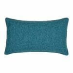 Teal-coloured rectangular cushion cover