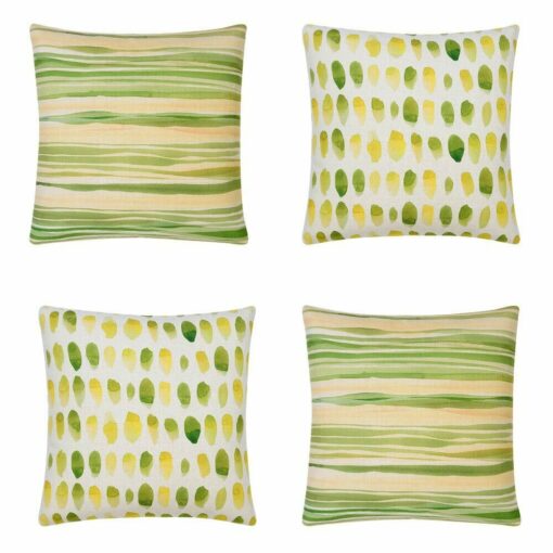 Beautiful 4 cushion covers in yellow and green colours