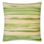 Image of green and yellow watercolour motif 45cm x 45cm cushion