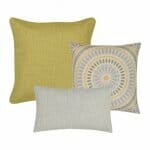 3 set cushion cover in yellow and white Mandala theme
