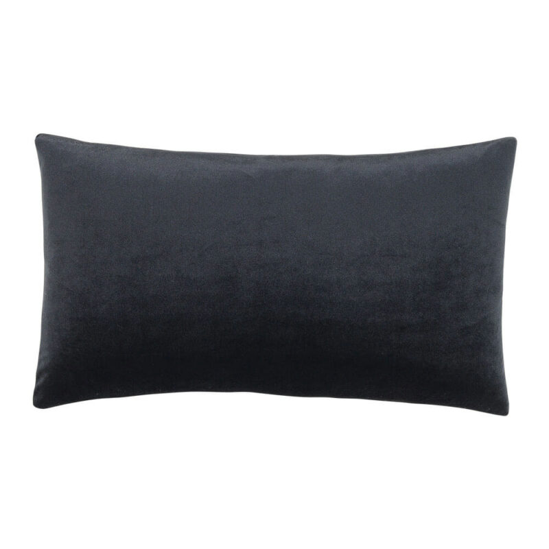 Black Velvet Linen Rectangular Cushion Cover - 30cm x 50cm - SC783-30