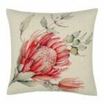 Beautiful natural-coloured cushion with sugarbush print