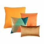 Photo of 4 bright orange cushion cover collection