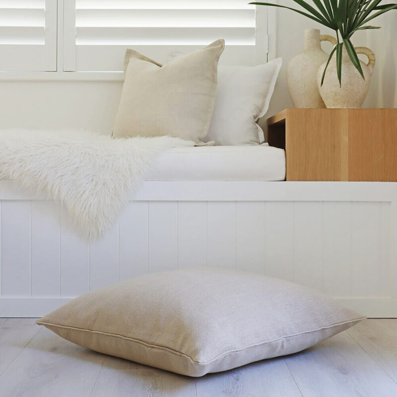 Brixton Natural Floor Cushion Cover - 70cm x 70cm - SC796-70 Floor cushion cover in beige colour