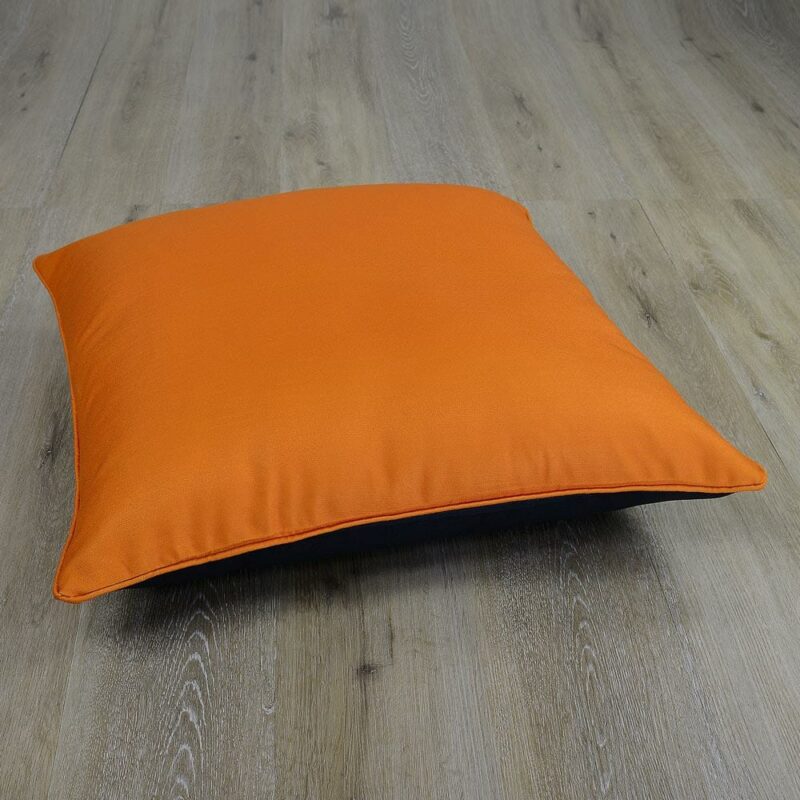 Brixton Two Tone Floor Cushion Cover Orange - 70cm x 70cm SC445-70 Image of 70cm black and orange large floor cushion cover