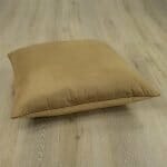 Image of large brown floor cushion cover made of velvet fabric