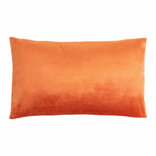 Rectangular Velvet cushion cover in Pumpkin colour