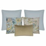 Elegant pastel coloured indoor cushions with buta prints