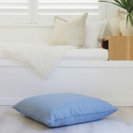 Floor cushion cover in blue colour
