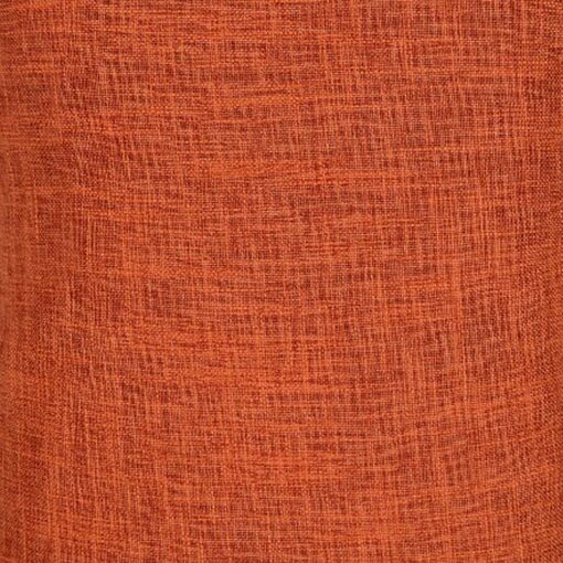 Enlarged photo of a rectangular cushion cover in burnt orange colour made of soft fabric