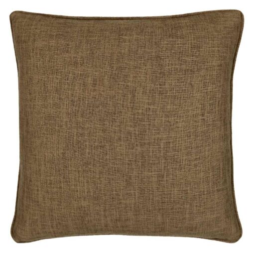 Elegant cushion cover in chestnut brown colour crafted with soft cotton linen