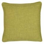 Charming cushion cover made of soft cotton linen in olive colour