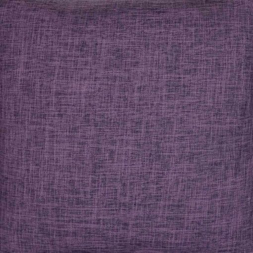 Magnified photo of a soft cushion cover in a vibrant purple colour