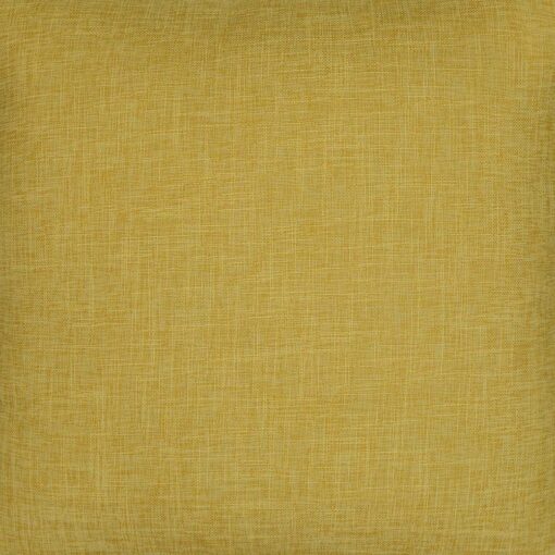 Close-up image of a soft cushion cover in radiant yellow colour
