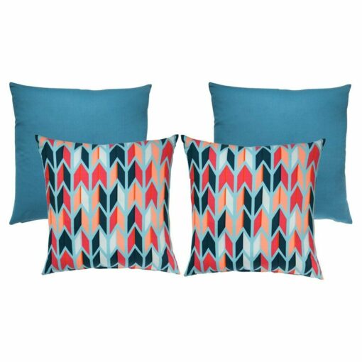 Photo of 4 blue and colourful square cushion cover collection