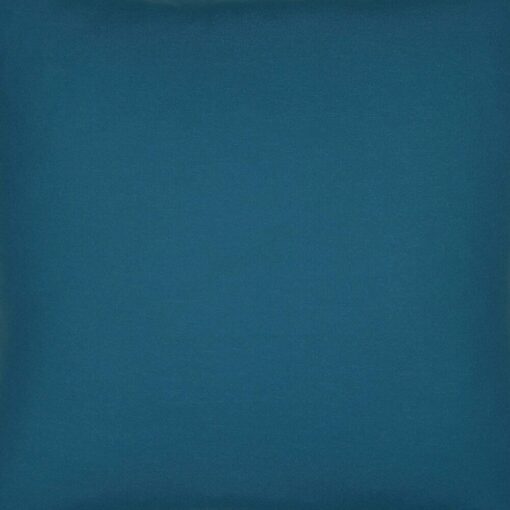 Close up view of outdoor cushion cover in peacock blue colour