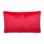 Image of Cerise red rectangular cushion cover in velvet material