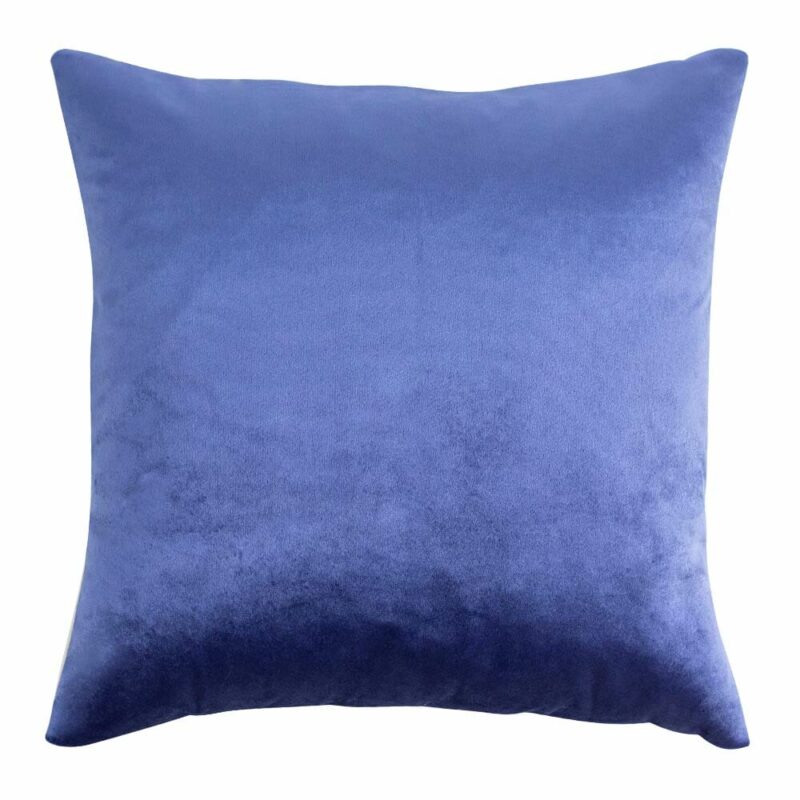 square Velvet cushion in Sapphire colour.