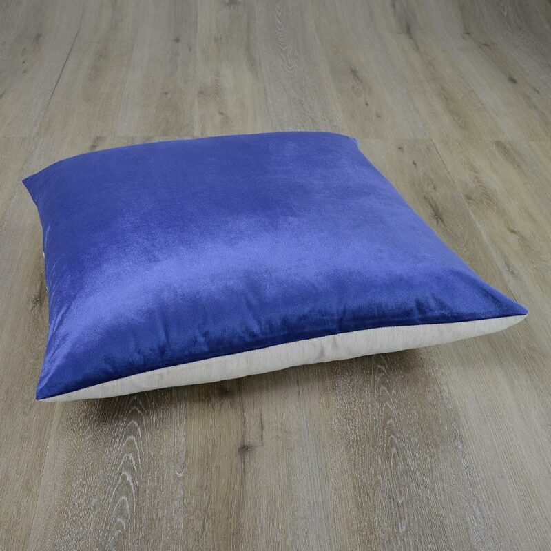 Cobalt Velvet Linen Floor Cushion Cover - 70cm x 70cm SC513-70 Photo of large velvet cushion in cobalt blue colour