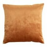 square Velvet cushion in Apricot colour.