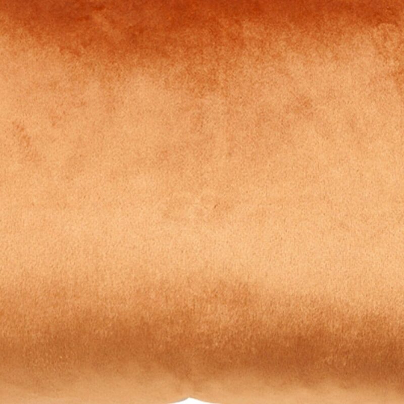 Photo of copper velvet and linen rectangular cushion cover